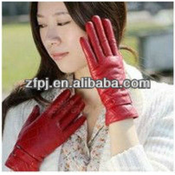 2012 Frauen Schaffell Winter Kleid Leder Handschuhe in Europa